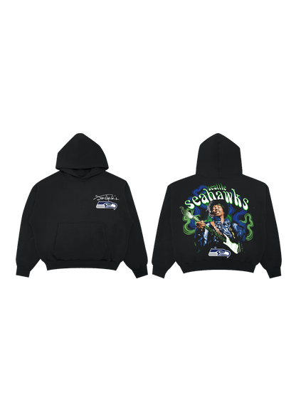 Jimi Hendrix x Seattle Seahawks Haze Hoodie