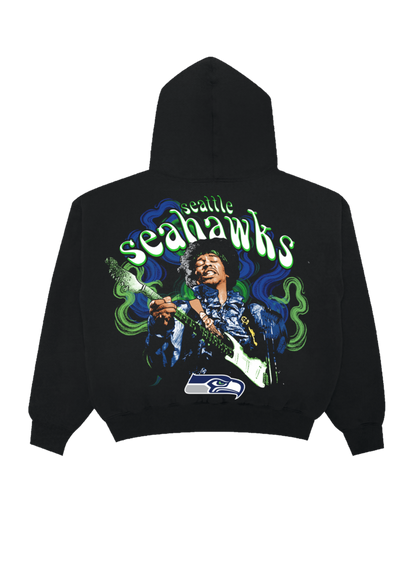 Jimi Hendrix x Seattle Seahawks Haze Hoodie