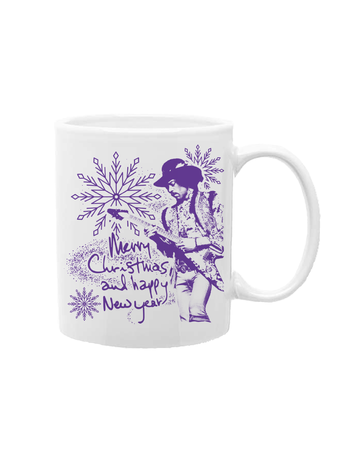 Jimi Hendrix Christmas Mug White