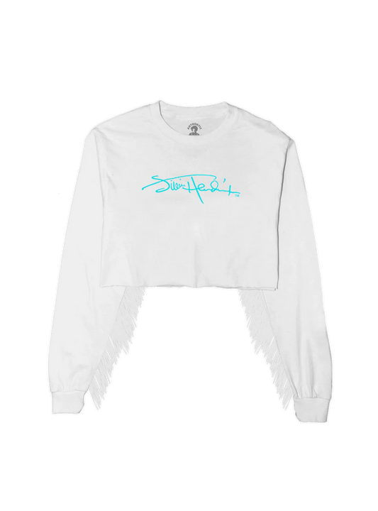 Signature Fringe Cropped Sweatshirt