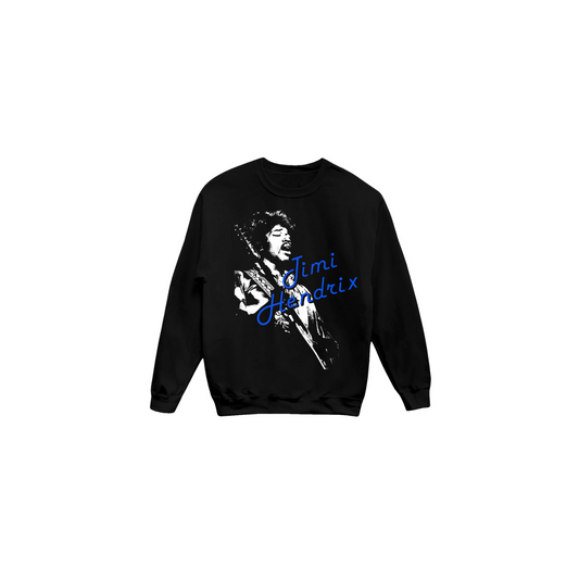 Jimi Hendrix Guitar Black Crewneck