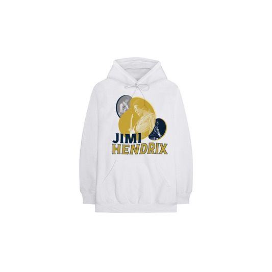 Jimi Hendrix Photo Collection White Hoodie