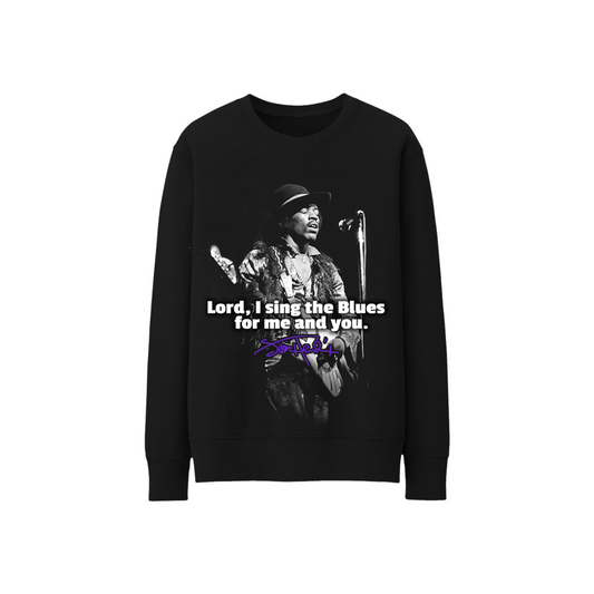 Hendrix Sing the Blues Black Crewneck