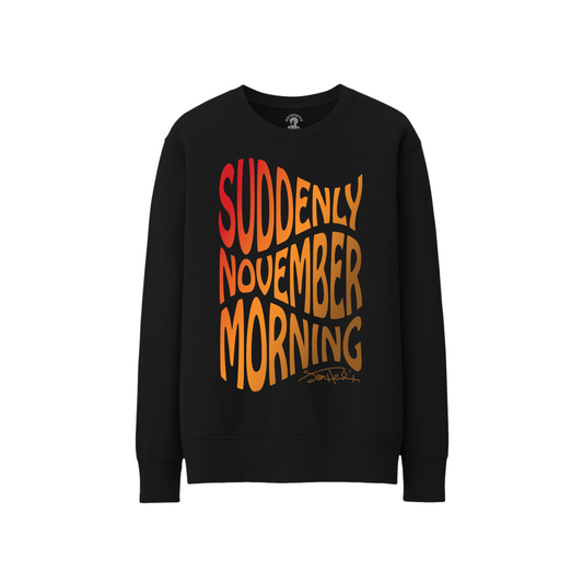 Jimi Hendrix Suddenly November Black Crewneck