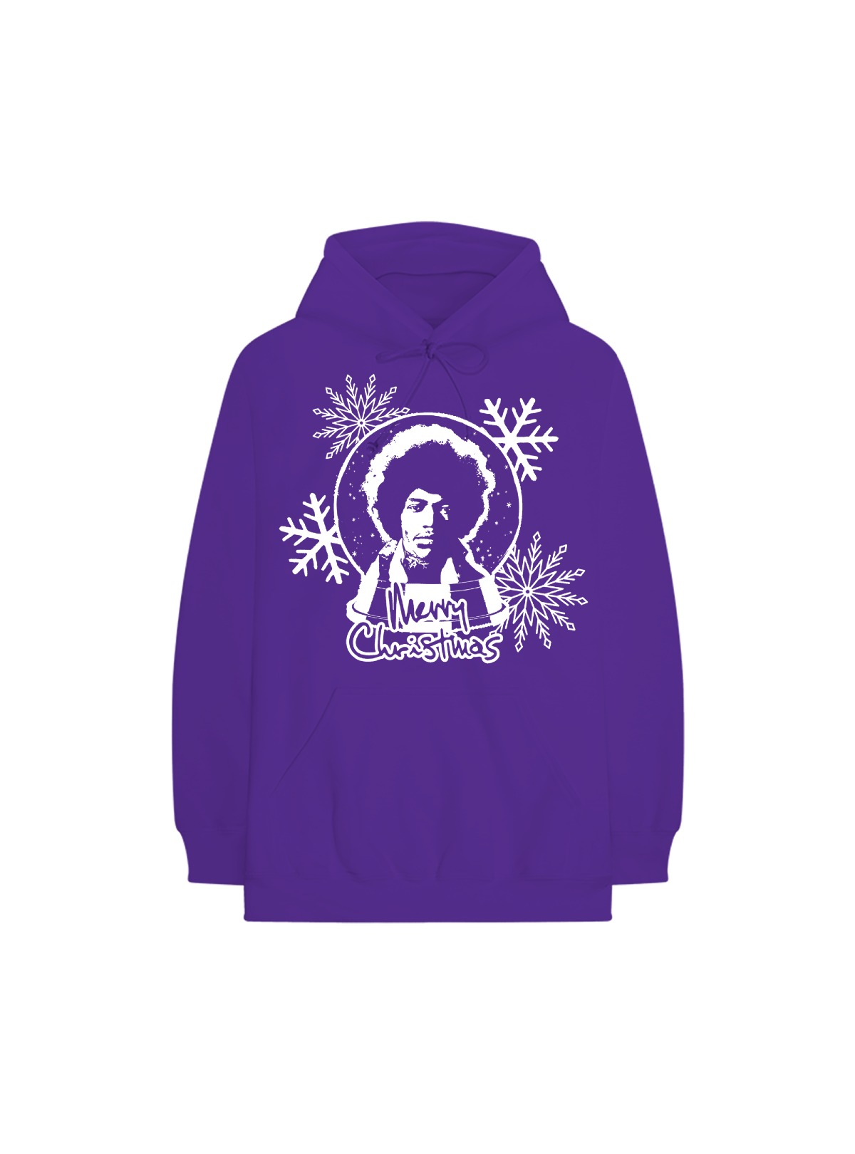 Jimi Hendrix Christmas Hoodie Purple