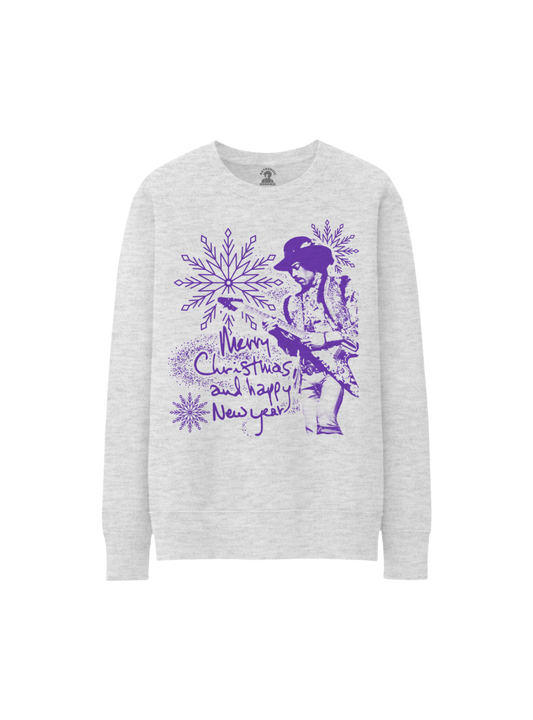 Jimi Hendrix Christmas Crew Heather Gray