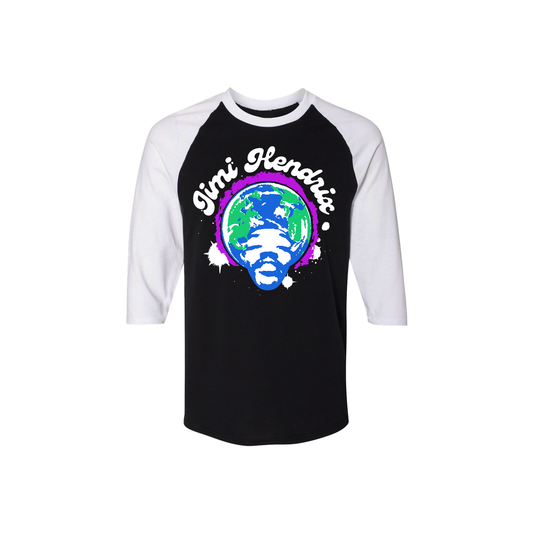 Ode to Earth Black & White Raglan