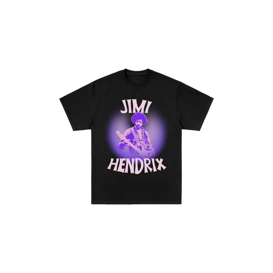 Jimi Hendrix Photo Purple Haze Black T-Shirt