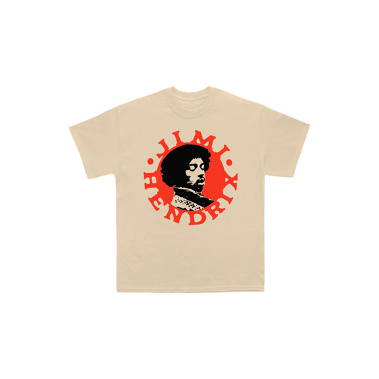 Jimi Hendrix Red Circle Sand Tee